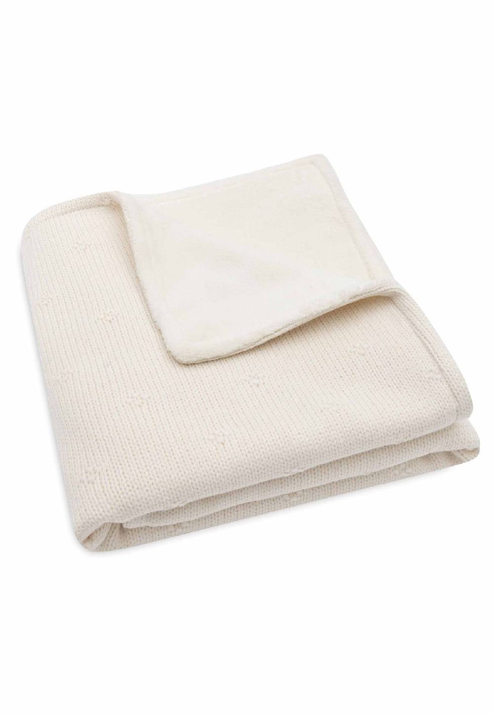 Jollein Decke Wiege 75x100cm Cosy Knit - Ivory/Velvet Großer Ausverkauf