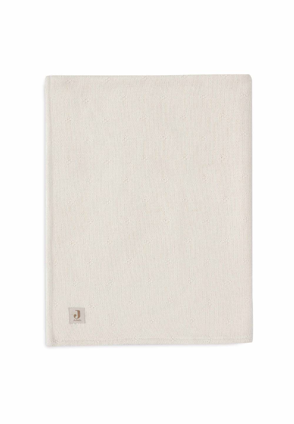 Jollein Decke Wiege 75x100cm Cosy Knit - Ivory/Velvet Großer Ausverkauf