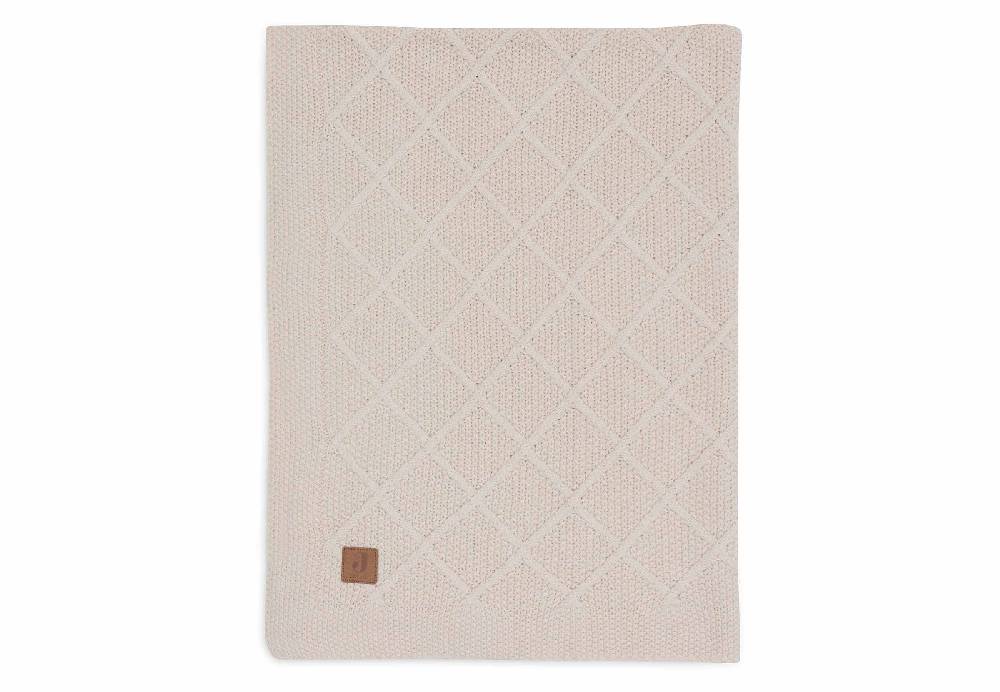 Jollein Decke Gitterbett 100x150cm Check Knit - Oatmeal
