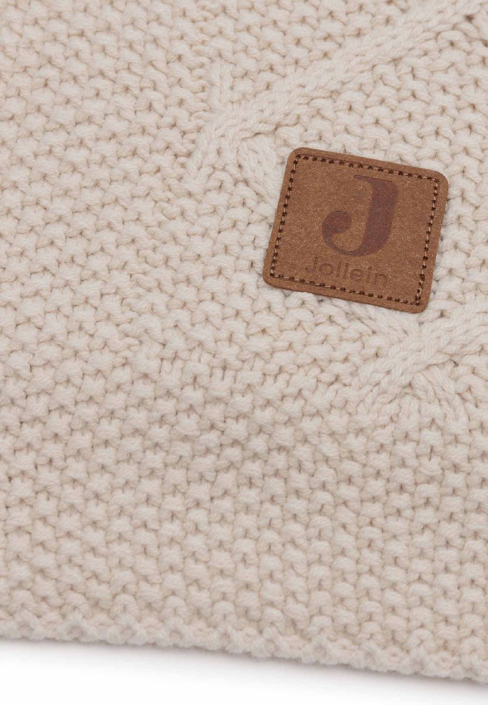 Jollein Decke Gitterbett 100x150cm Check Knit - Oatmeal Begrenztes Angebot