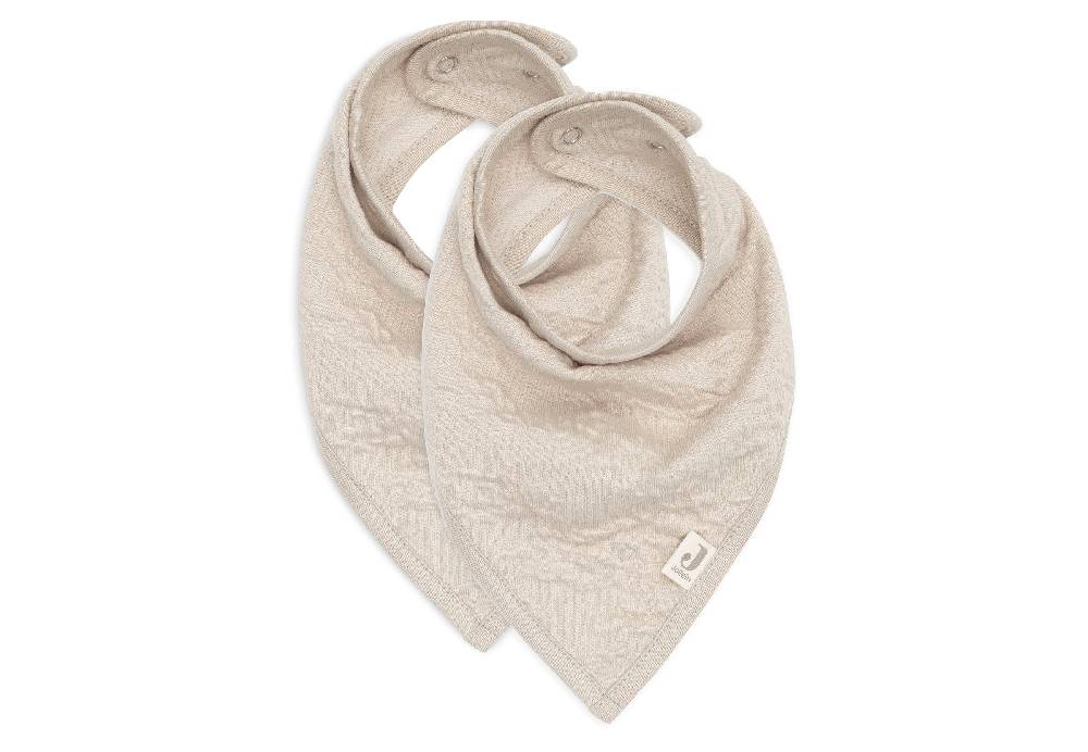 Jollein Lätzchen Bandana Soft Waves Nougat (2pack) Saisonschlussverkauf