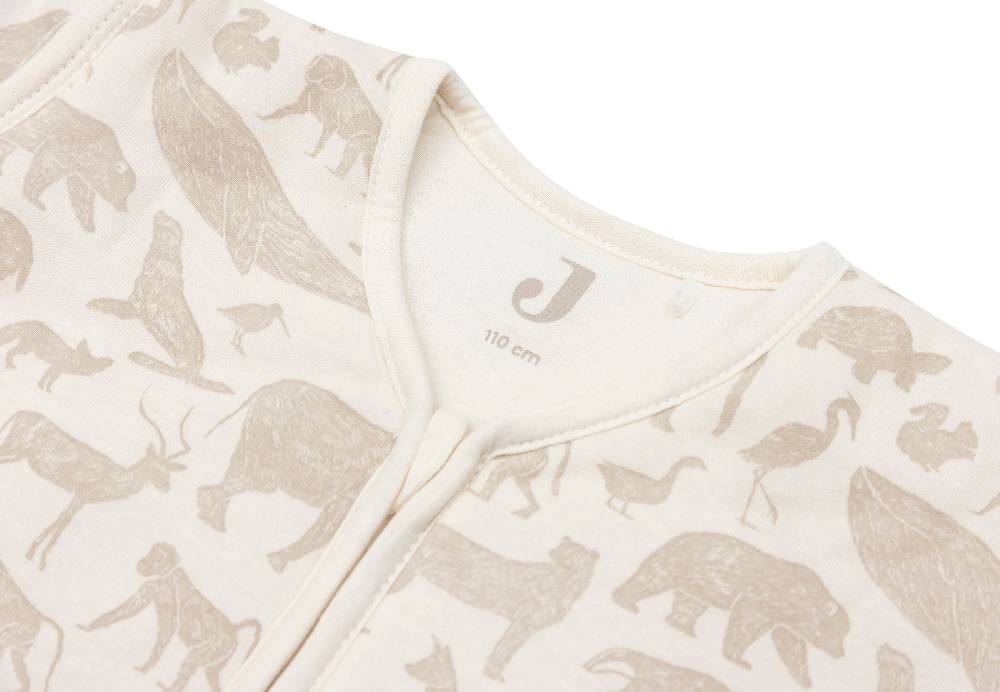 Jollein Schlafsack mit Abnehmbaren Ärmeln 110cm Animals Nougat Letzte 2 Tage