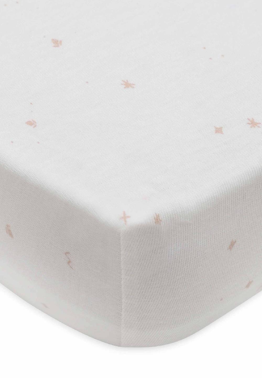 Jollein Spannbettlaken Jersey 40/50x80/90cm Twinkling - Wild Rose Blitzverkäufe