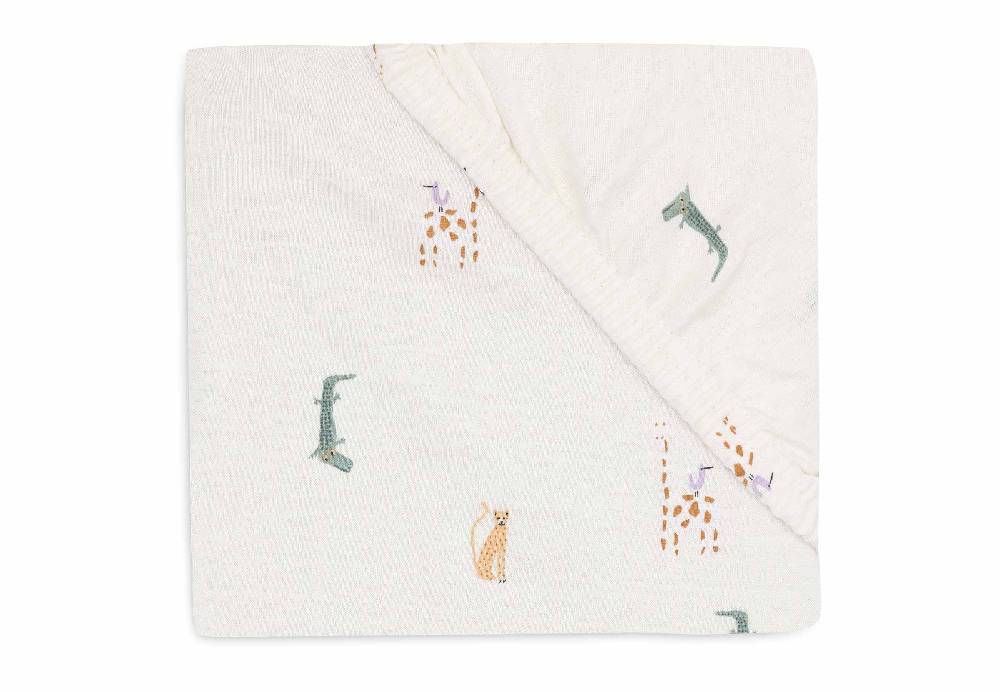 Jollein Spannbettlaken Jersey 40/50x80/90cm - Jungle Jambo Kostenloser Versand