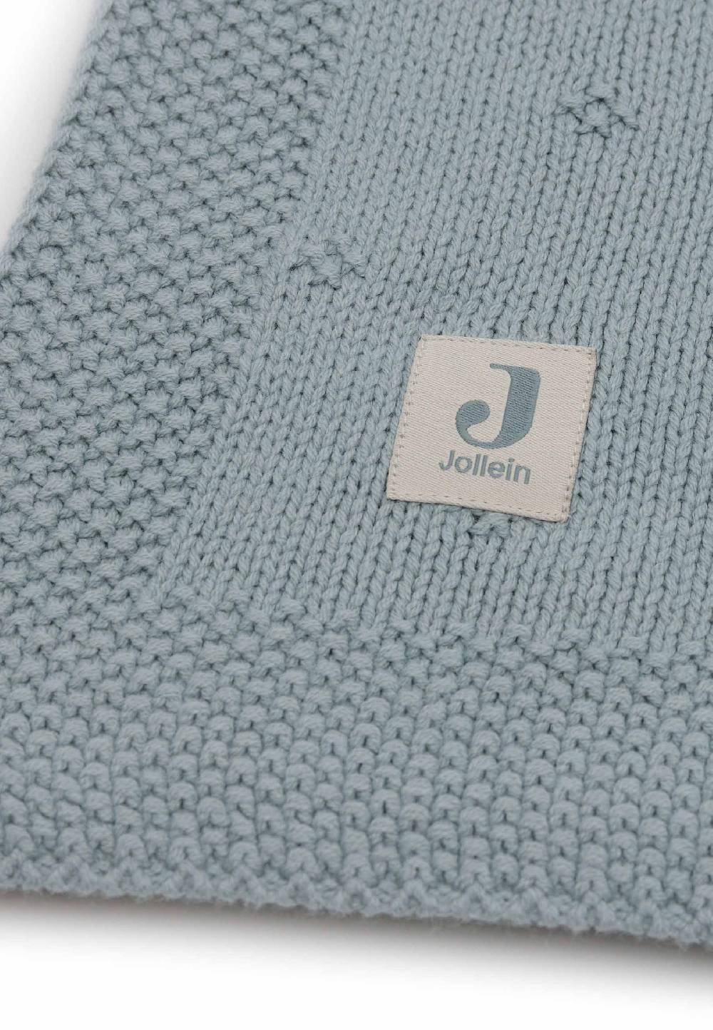 Jollein Decke Kinderbett 100x150cm Cosy Knit - Sea Green Sonderangebot