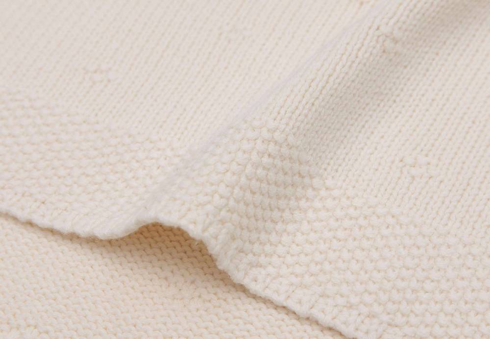 Jollein Decke Kinderbett 100x150cm Cosy Knit - Ivory Günstig kaufen