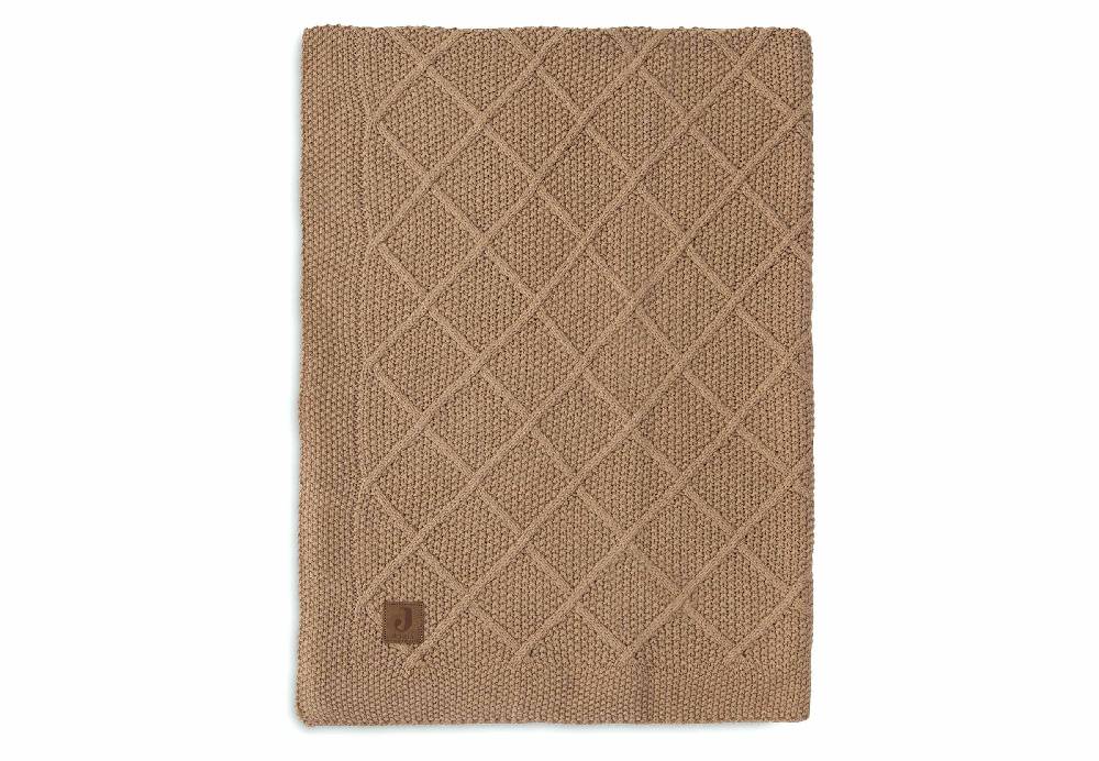 Jollein Decke Wiege 75x100cm Check Knit - Biscuit Versandkostenfrei