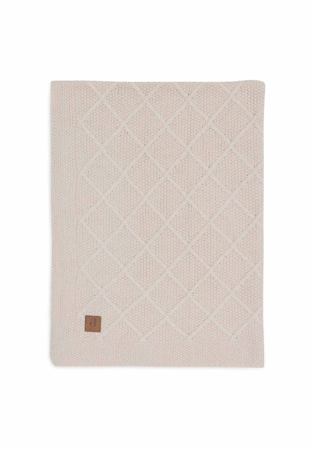 Jollein Decke Wiege 75x100cm Check Knit - Oatmeal Großer Ausverkauf