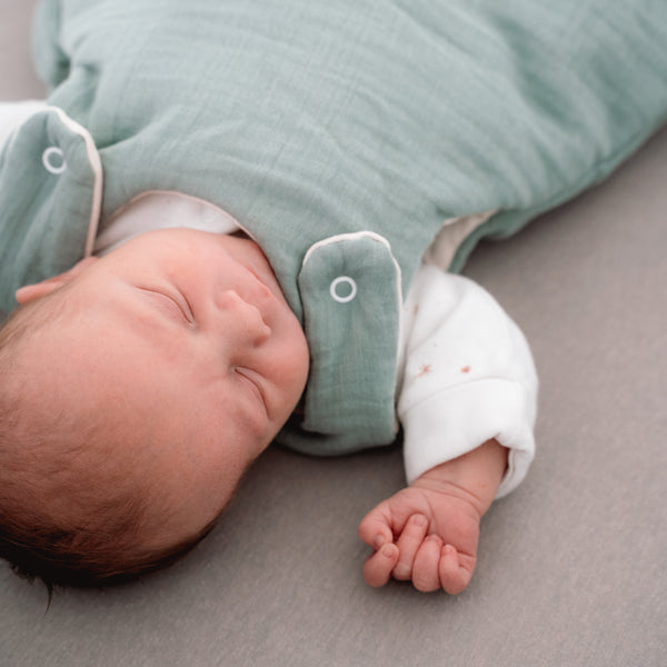 Julius Zöllner Musselin Babyschlafsack, Grün Begrenzt auf 3 Tage