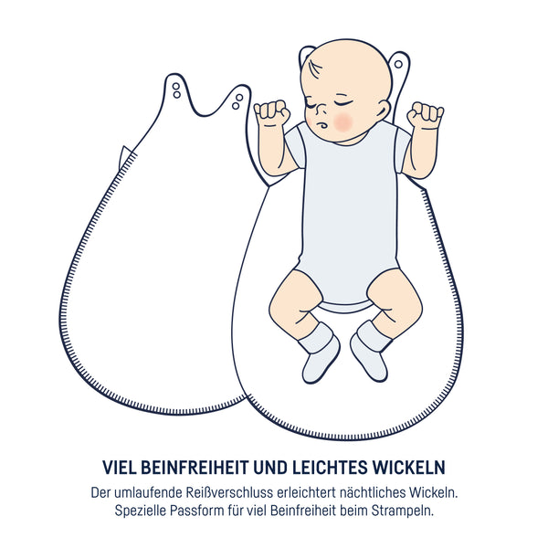 Julius Zöllner Musselin Babyschlafsack, Grün Begrenzt auf 3 Tage