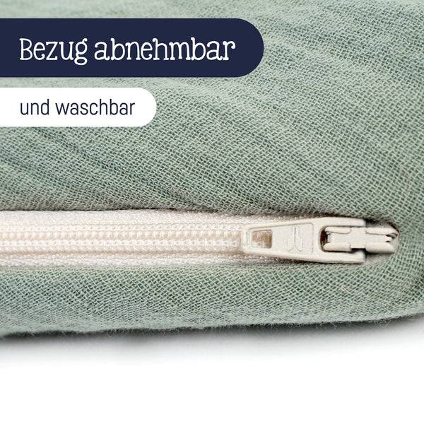 Julius Zöllner Stillkissen aus Baumwollmusselin, grün Günstiger Verkauf