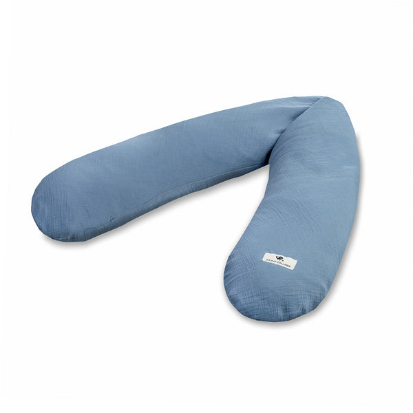 Julius Zöllner Stillkissen aus Baumwollmusselin, blau