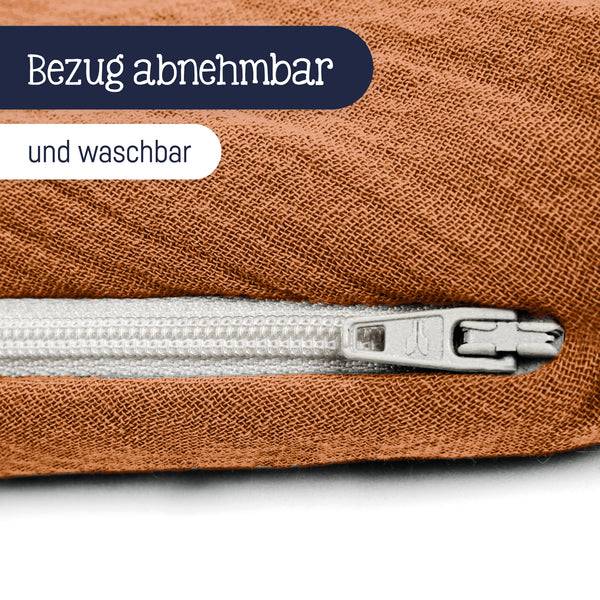 Julius Zöllner Stillkissen aus Baumwollmusselin, rost Flash Sale