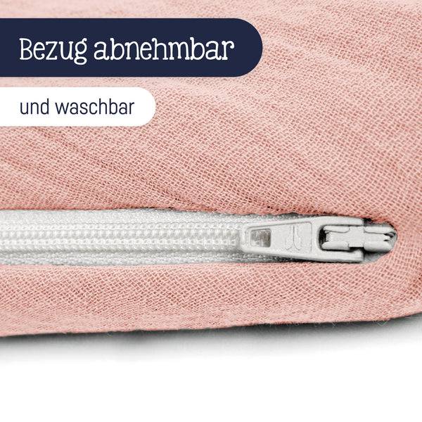 Julius Zöllner Stillkissen aus Baumwollmusselin, dusty rose Online Shopping