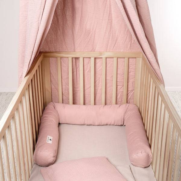 Julius Zöllner Bettschlange aus Baumwollmusselin, Dusty Rose Osterangebot
