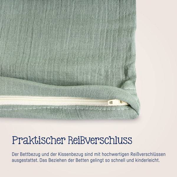 Julius Zöllner Bettwäsche aus Baumwollmusselin, Grün Black Friday