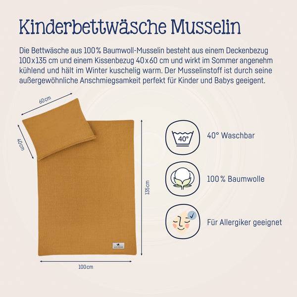 Julius Zöllner Bettwäsche aus Baumwollmusselin, Zimt Vatertagsangebot
