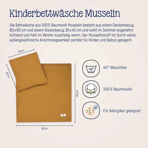 Julius Zöllner Bettwäsche aus Baumwollmusselin, Zimt Vatertagsangebot