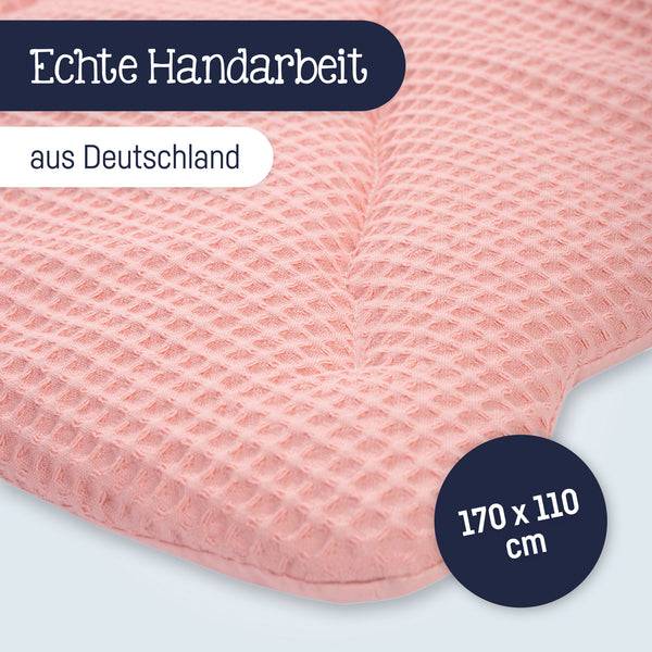 Julius Zöllner Krabbeldecke Blatt, Waffelpiqué Blush Neuheiten