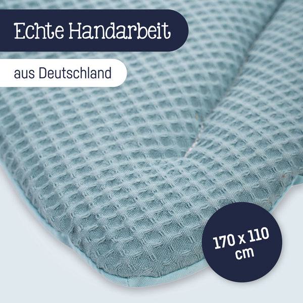 Julius Zöllner Krabbeldecke Blatt, Waffelpiqué Greenery Bestseller