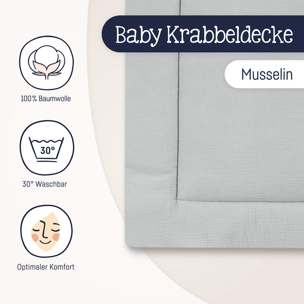 Julius Zöllner Krabbeldecke, grau Wochenangebot