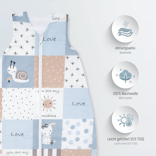 Julius Zöllner Sommerschlafsack - Patch Blue im Angebot