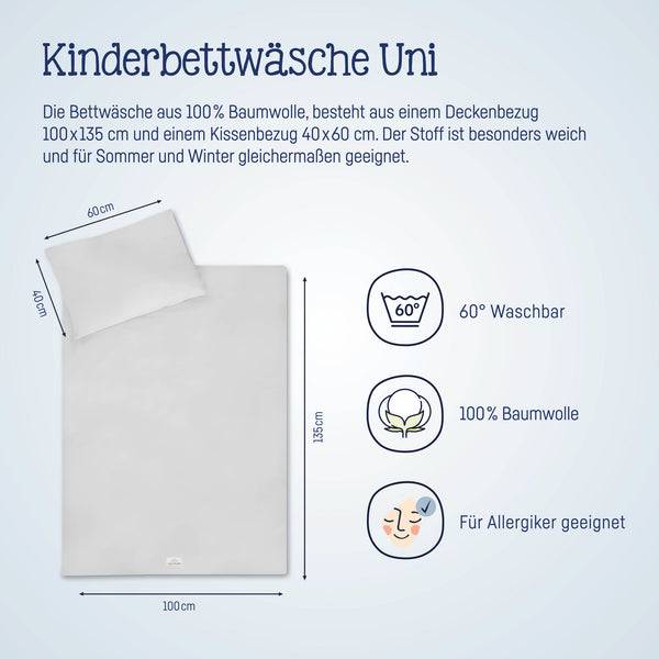 Julius Zöllner Bettwäsche, Uni Light grey Begrenztes Angebot
