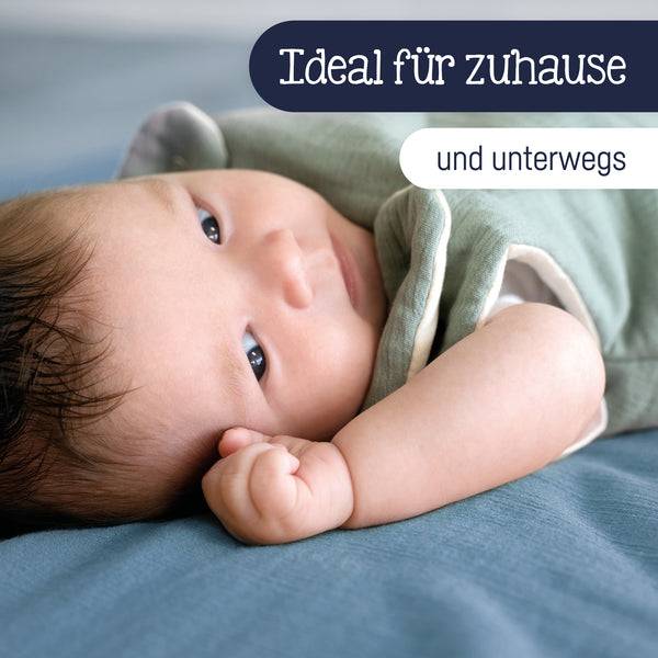 Julius Zöllner Kuscheldecke aus Baumwollmusselin, Blau Top Angebot