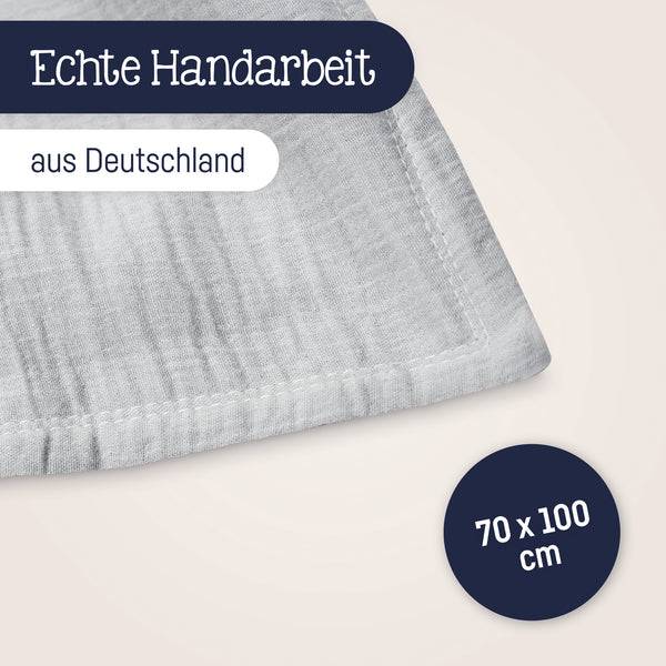 Julius Zöllner Kuscheldecke aus Baumwollmusselin, Grau Online Outlet