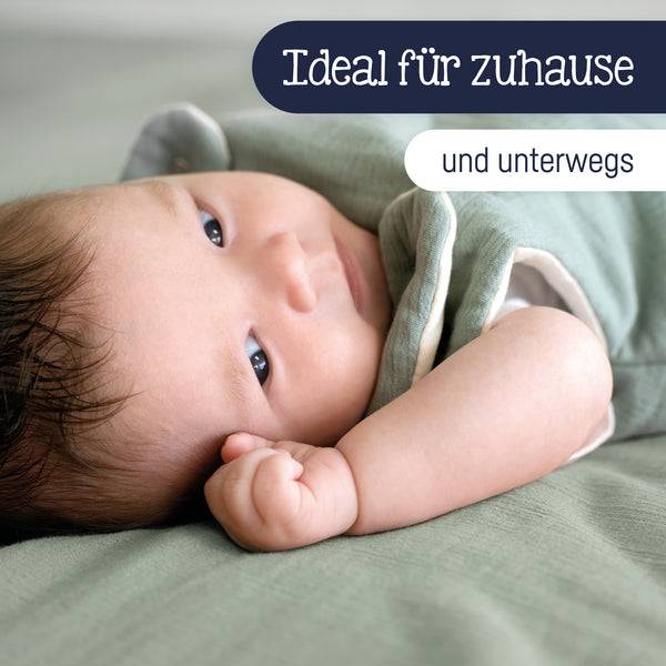 Julius Zöllner Kuscheldecke aus Baumwollmusselin, Grün Zeitlich begrenztes Angebot