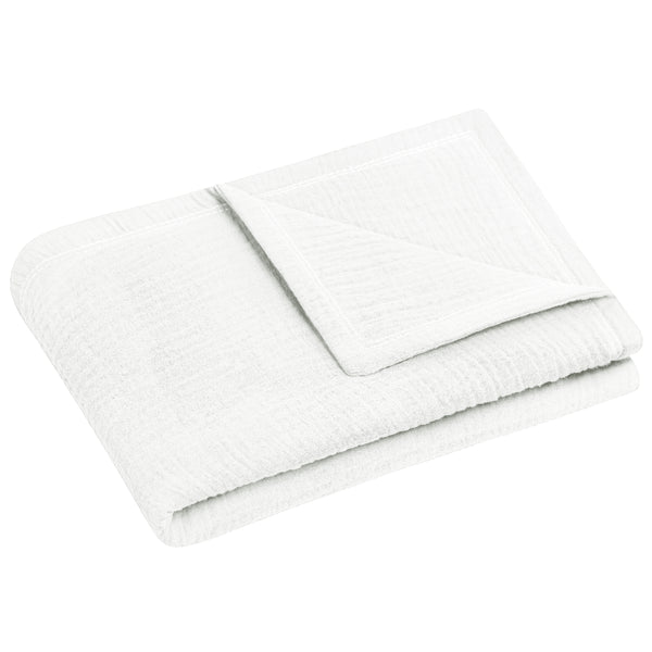 Julius Zöllner Kuscheldecke aus Baumwollmusselin, ivory