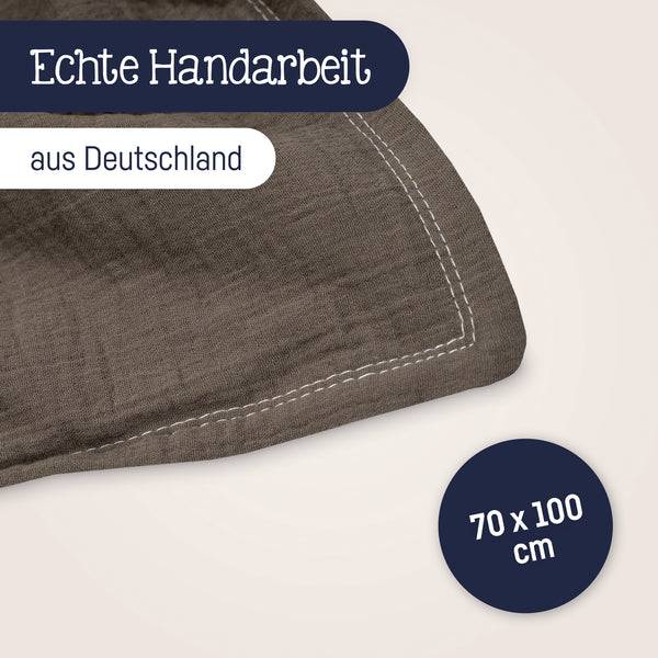 Julius Zöllner Kuscheldecke aus Baumwollmusselin, nougat Blitzangebot