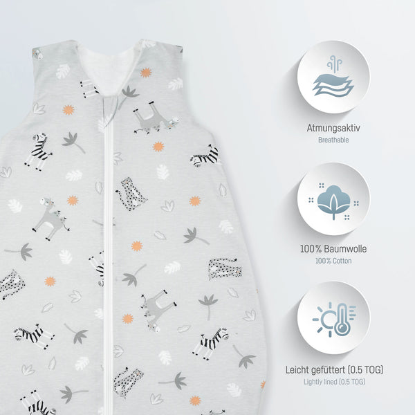 Julius Zöllner Jersey Sommerschlafsack - Savanne Grau Neuheiten