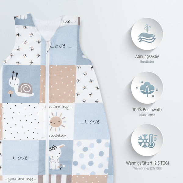 Julius Zöllner Schlafsack - Patch Blue Kostenlose Rückgabe