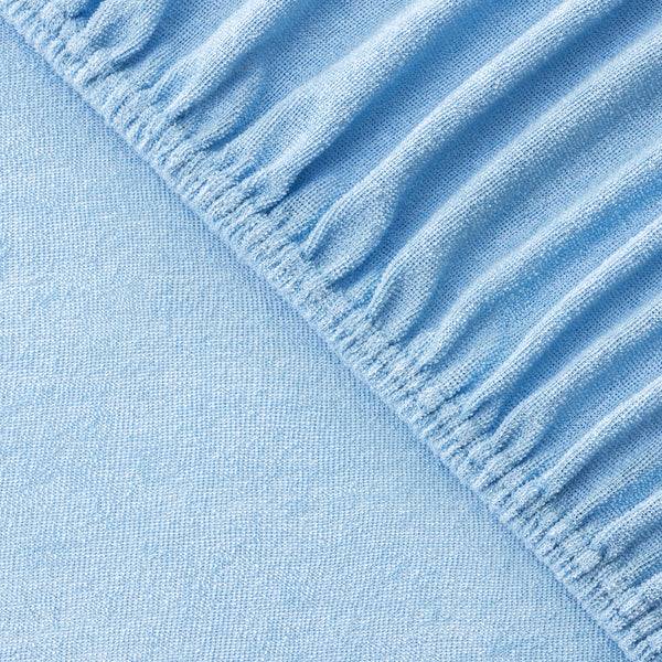 Julius Zöllner Fottee Spannbettlaken für Babymatratzen 60x120 bis 70x140cm, Hellblau Letzte 2 Tage