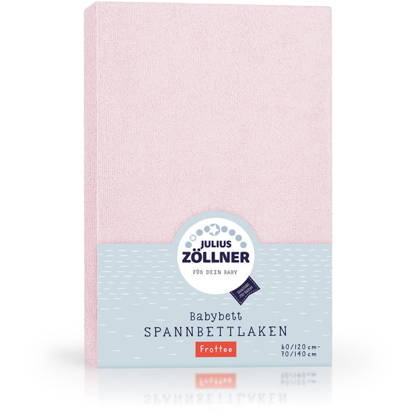 Julius Zöllner Fottee Spannbettlaken für Babymatratzen 60x120 bis 70x140cm, Rosa