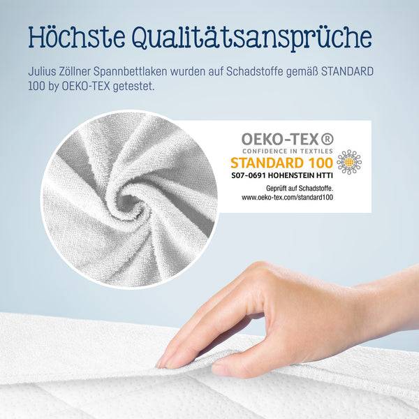 Julius Zöllner Fottee Spannbettlaken für Babymatratzen 60x120 bis 70x140cm, Weiß Zeitbegrenzte Promotion