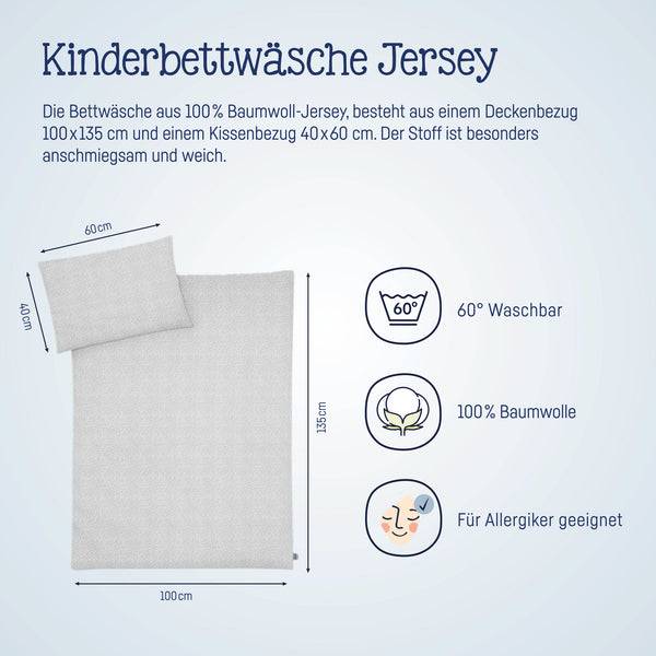 Julius Zöllner Jersey Bettwäsche Tiny Squares Grey Flash Sale