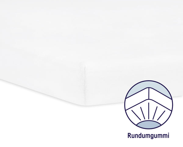 Julius Zöllner Jersey Spannbettlaken für das Beistellbettchen 50x100cm, Weiß Zeitbegrenzte Promotion