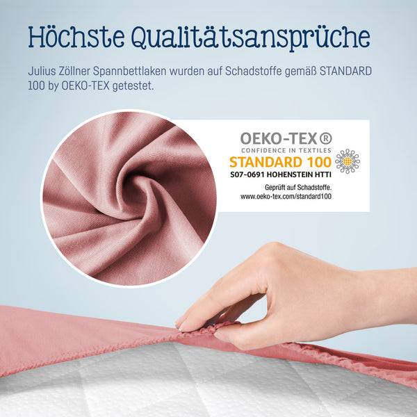 Julius Zöllner Jersey Spannbettlaken für Wiegen & Stubenwagenmatratzen 90x 40 cm, Blush Bis zu 65% Rabatt
