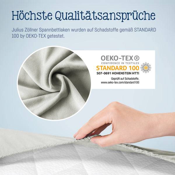 Julius Zöllner Jersey Spannbettlaken für Wiegen & Stubenwagenmatratzen 90x 40 cm, hellgrau Bis zu 55% Rabatt
