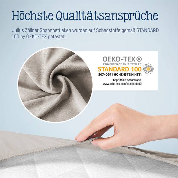 Julius Zöllner Jersey Spannbettlaken für Wiegen & Stubenwagenmatratzen 90x 40 cm, taupe Super Rabatt