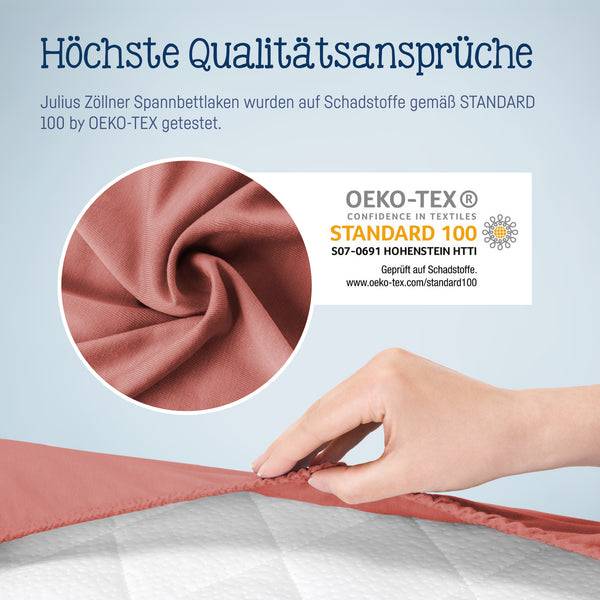 Julius Zöllner Jersey Spannbettlaken für Wiegen & Stubenwagenmatratzen 90x 40 cm, Terra Riesige Rabatte