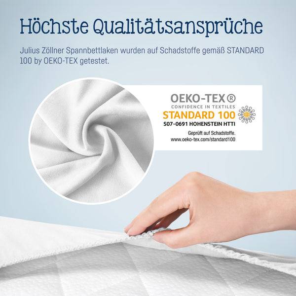 Julius Zöllner Jersey Spannbettlaken für Wiegen & Stubenwagenmatratzen 90x 40 cm, Weiß 50% Rabatt mit kostenlosem Versand