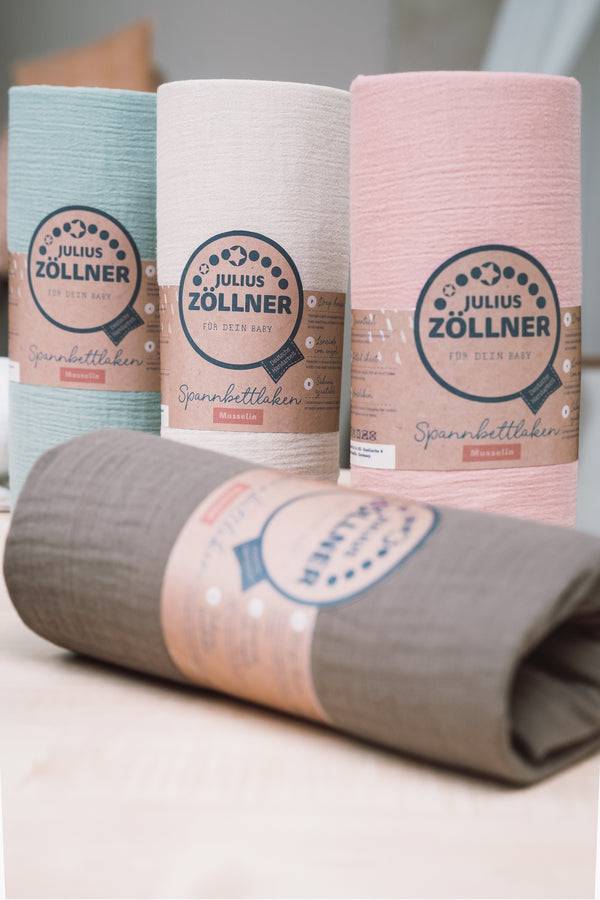 Julius Zöllner Musselin Spannbettlaken, Dusty Rose Angebote