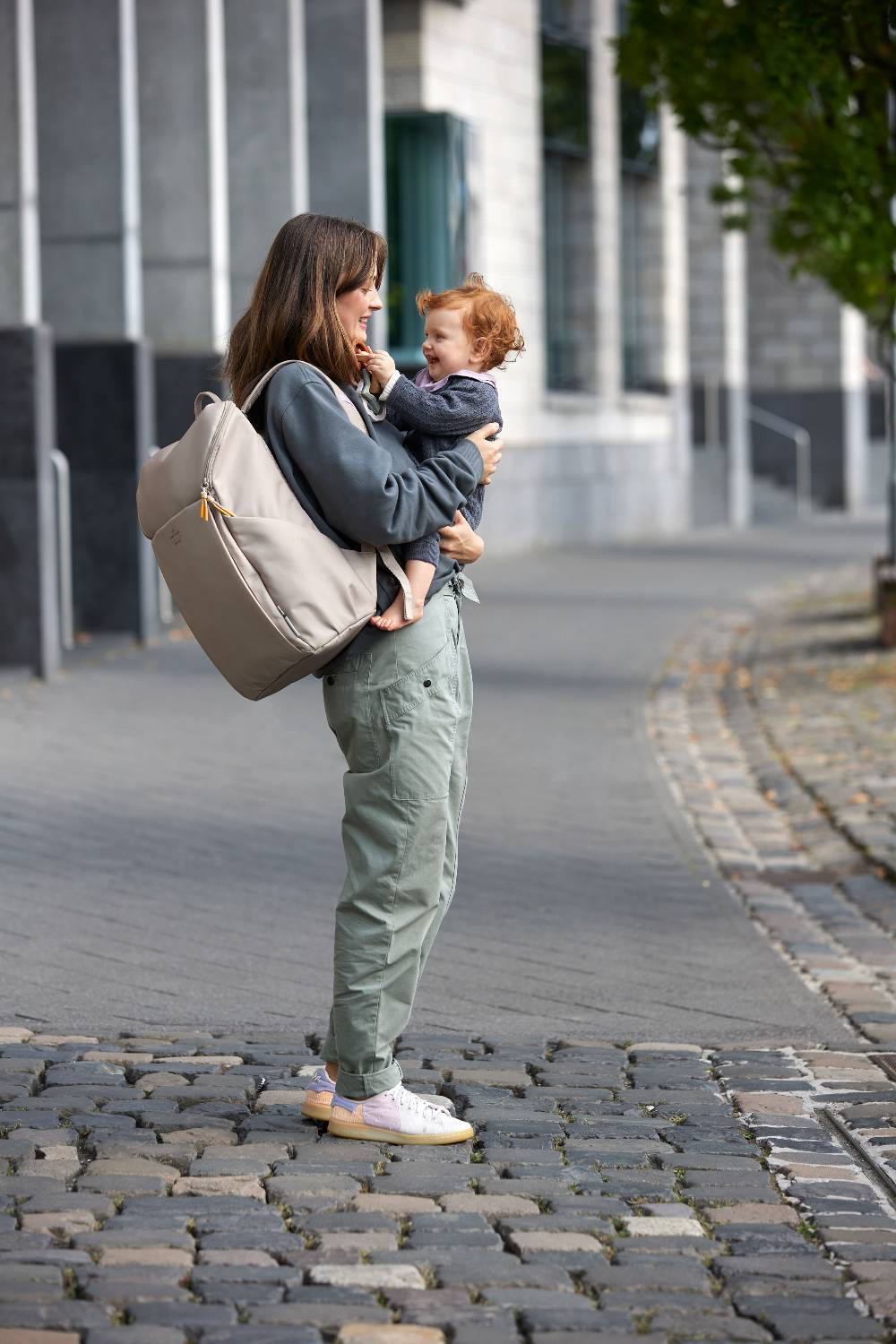 Lässig Wickelrucksack - Slender Up Backpack, Taupe Riesige Rabatte