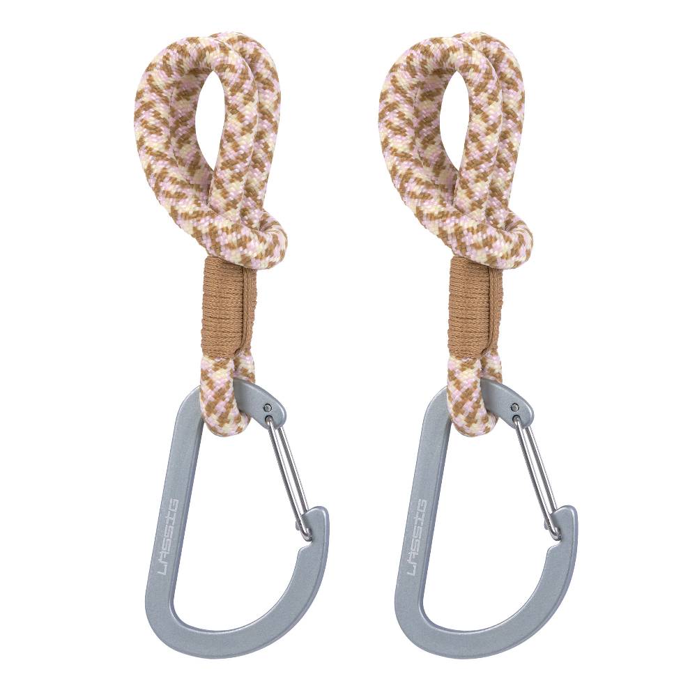 Lässig Kinderwagenhaken 2er Set - Karabiner, Beige Vanille Online