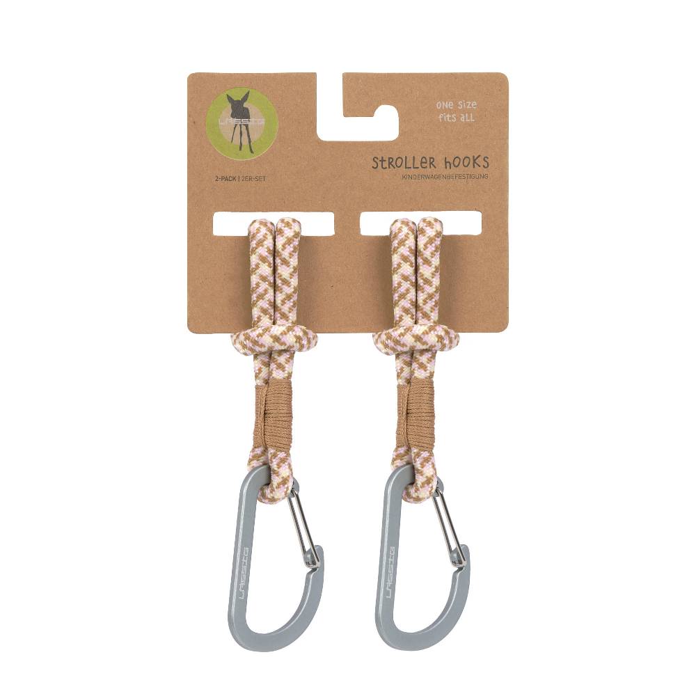 Lässig Kinderwagenhaken 2er Set - Karabiner, Beige Vanille Online