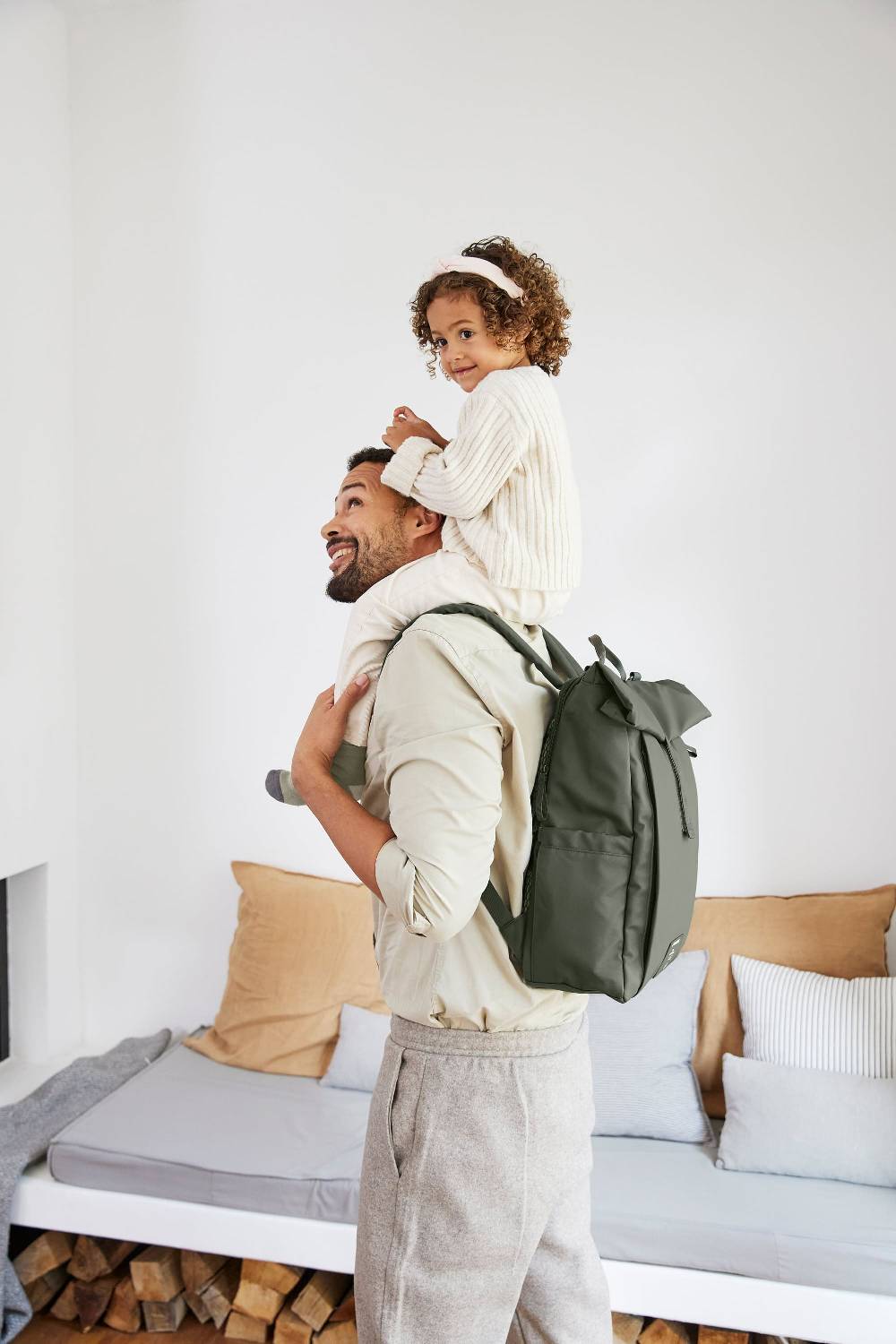 Lässig Wickelrucksack - Rolltop Up Backpack, Oliv Hotsell