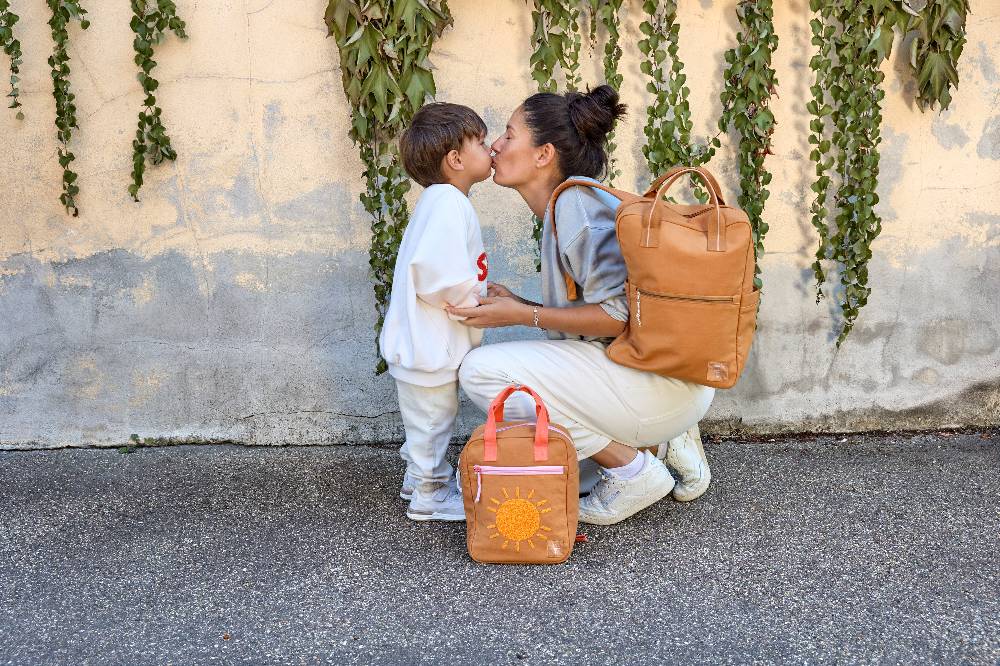 Lässig Wickelrucksack Square Little One & Me - Big, Karamell Günstiger Verkauf